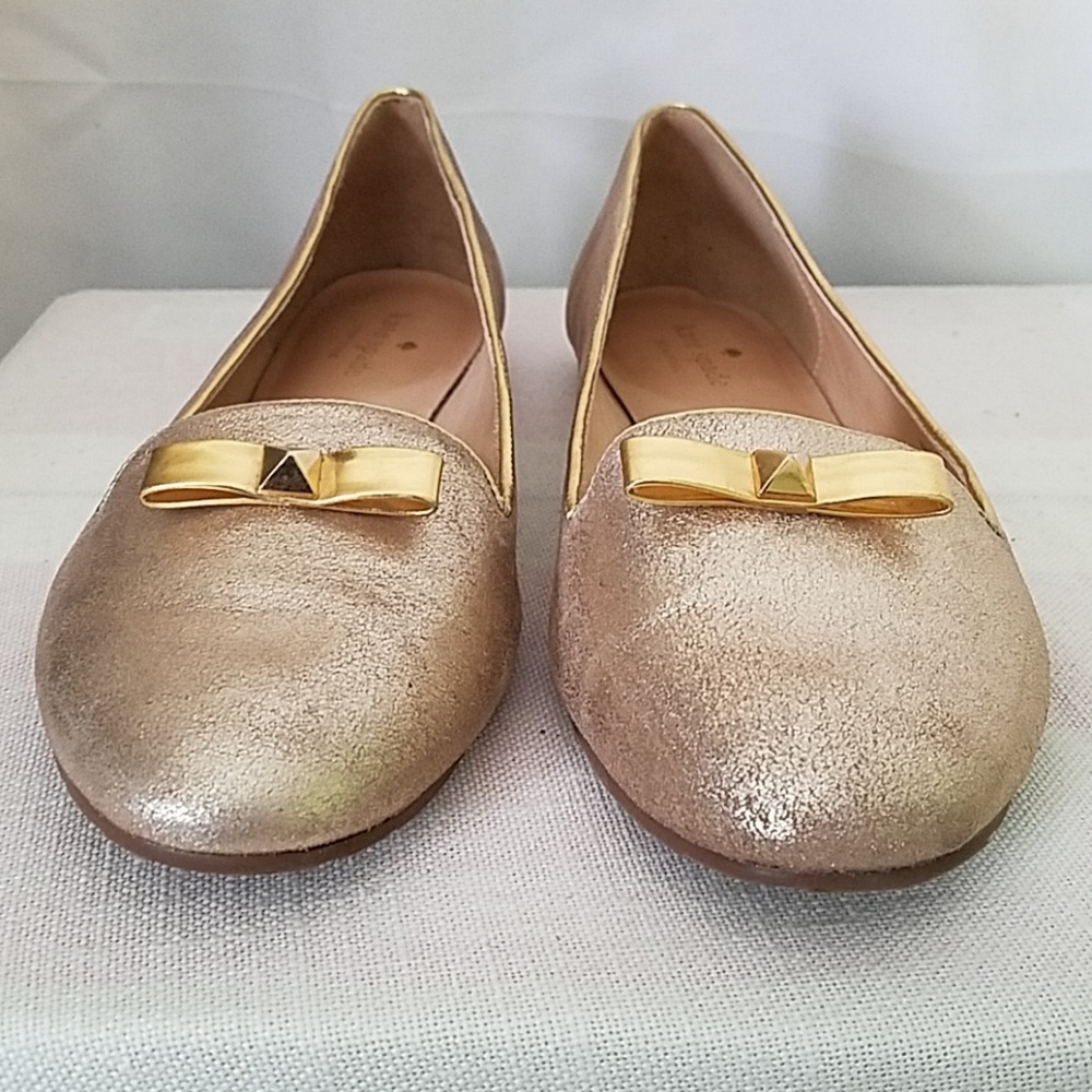 Kate Spade Gold Shimmer Flats